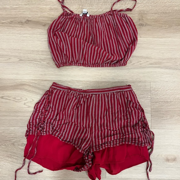 Red shorts and tank top (set) - Picture 1 of 2